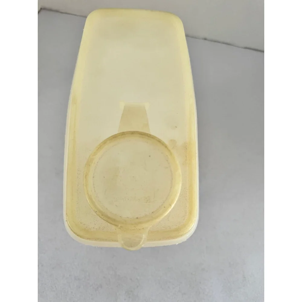 Vintage Tupperware Cereal Storer Canister 469-5 Cream Flip Top Pour Spout Lid‎